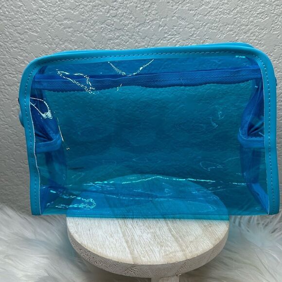$5 🌙 Ulta‎ Clear Neon Blue Bag 🆕 8.5x6x2 Travel - Picture 1 of 2